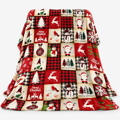 Christmas Printed Rectangular Throw Blanket