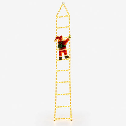 Christmas Santa Claus Climbing Ladder Light