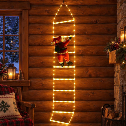 Christmas Santa Claus Climbing Ladder Light