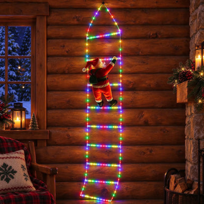 Christmas Santa Claus Climbing Ladder Light