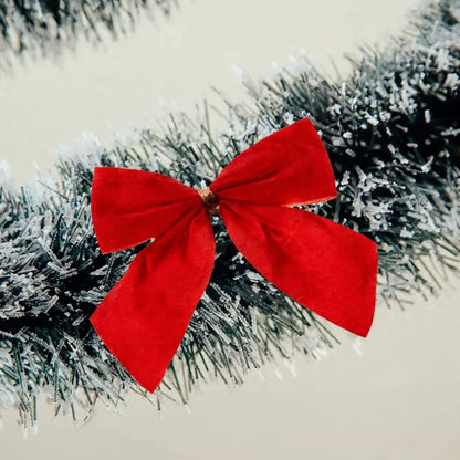 Christmas Tinsel Garland With Bows
