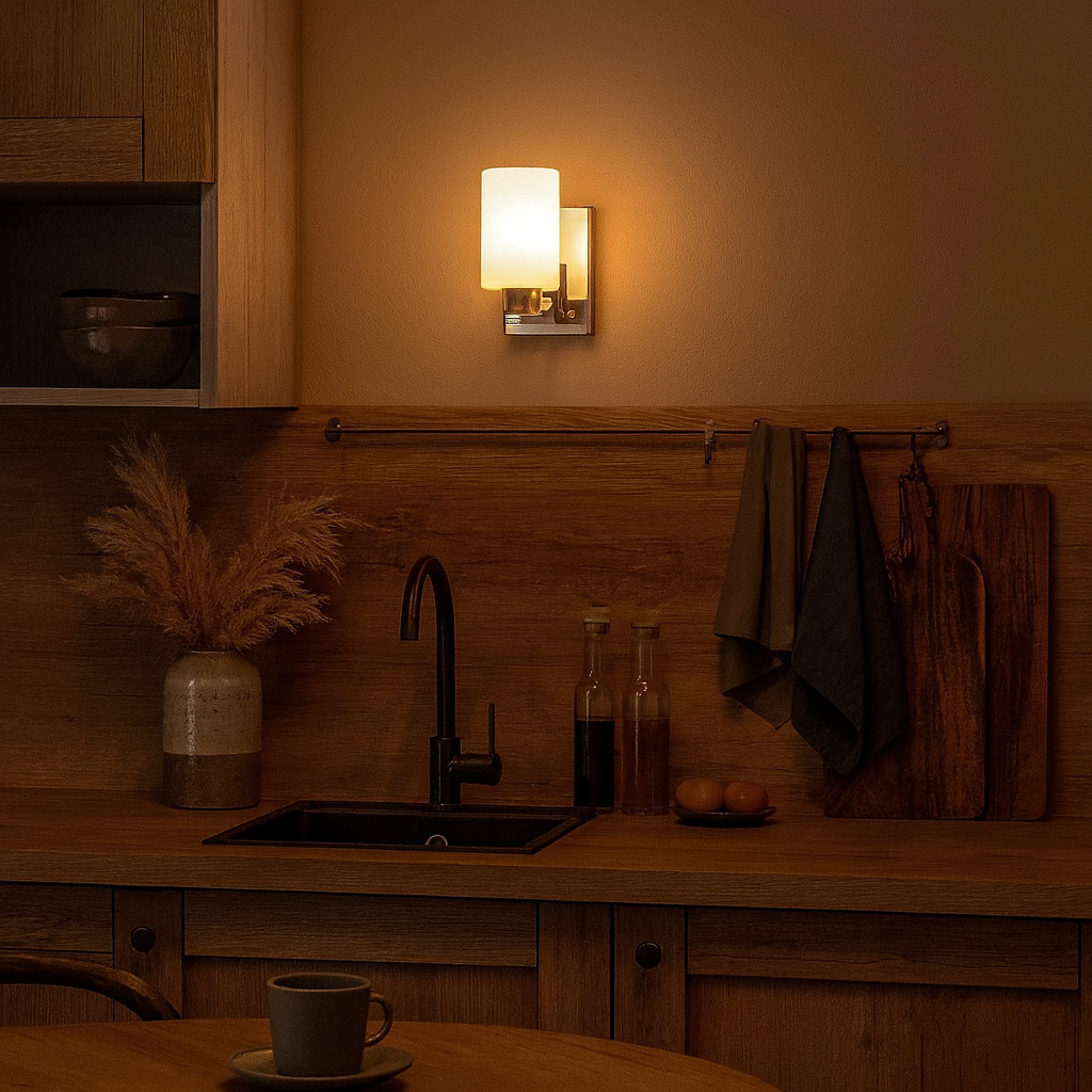 Chrome LED Wall Light for Modern Indoor Rooms | Lumessa