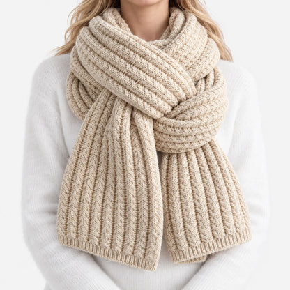Chunky Cable Knit Winter Scarf