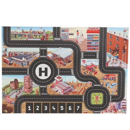 City Road Map Traffic Play Mat for Kids Indoor Use | Kendora