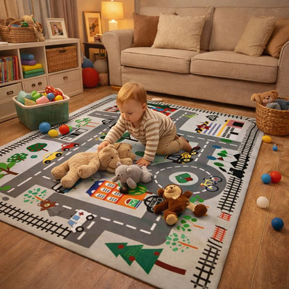 City Traffic Road Play Mat for Kids Vehicle Carpet | Maventa
