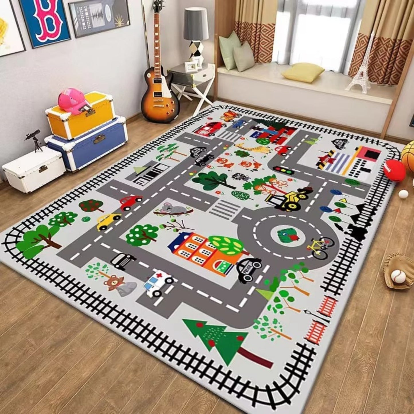 City Traffic Road Play Mat for Kids Vehicle Carpet | Maventa