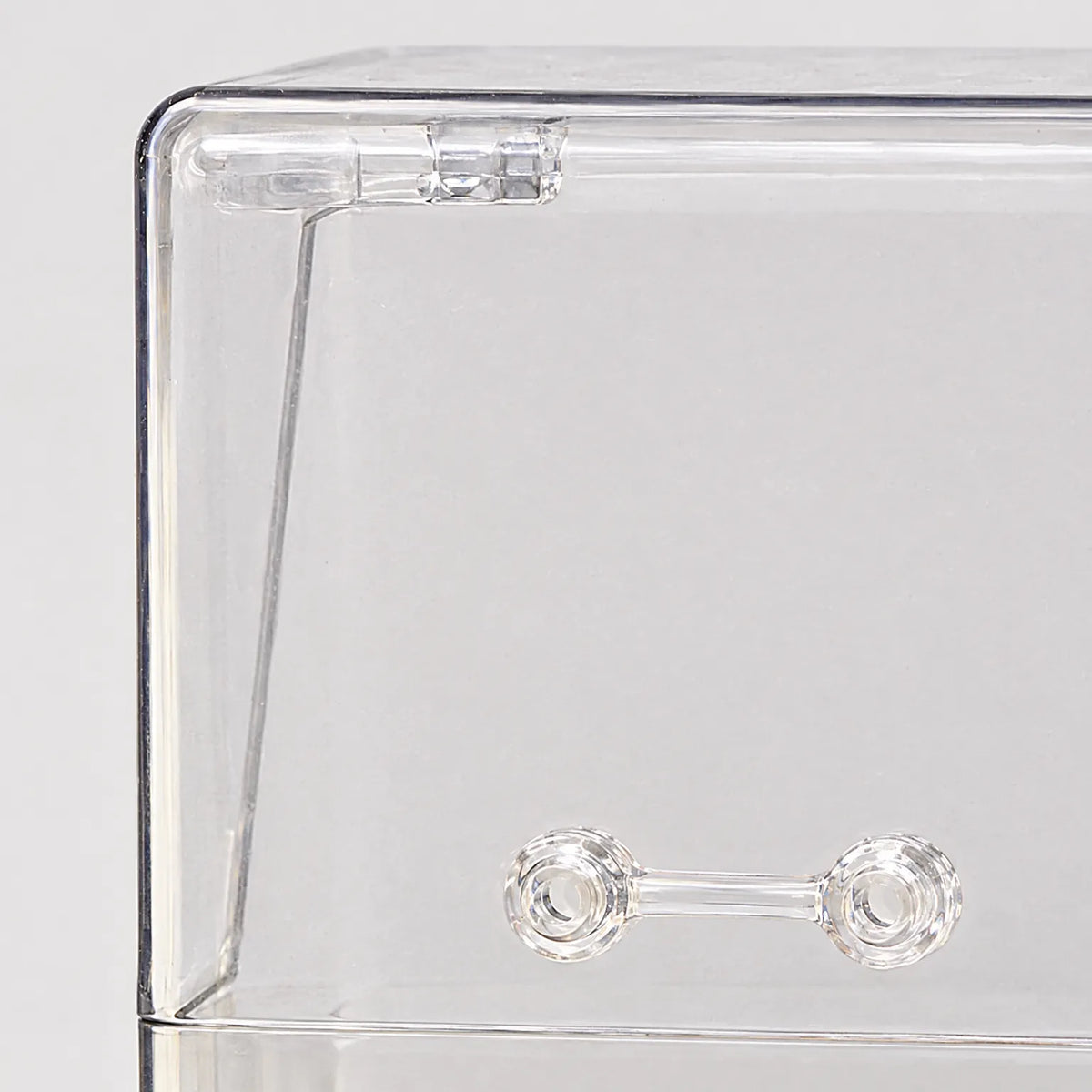 Clear Makeup Brush Holder with Lid for Bathroom Counter