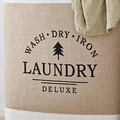 Collapsible Fabric Laundry Basket with Carry Handles