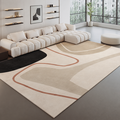 Colour Block Pattern Polyester Scandinavian Rug | Tavrien