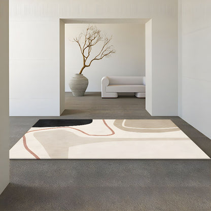 Colour Block Pattern Polyester Scandinavian Rug | Tavrien