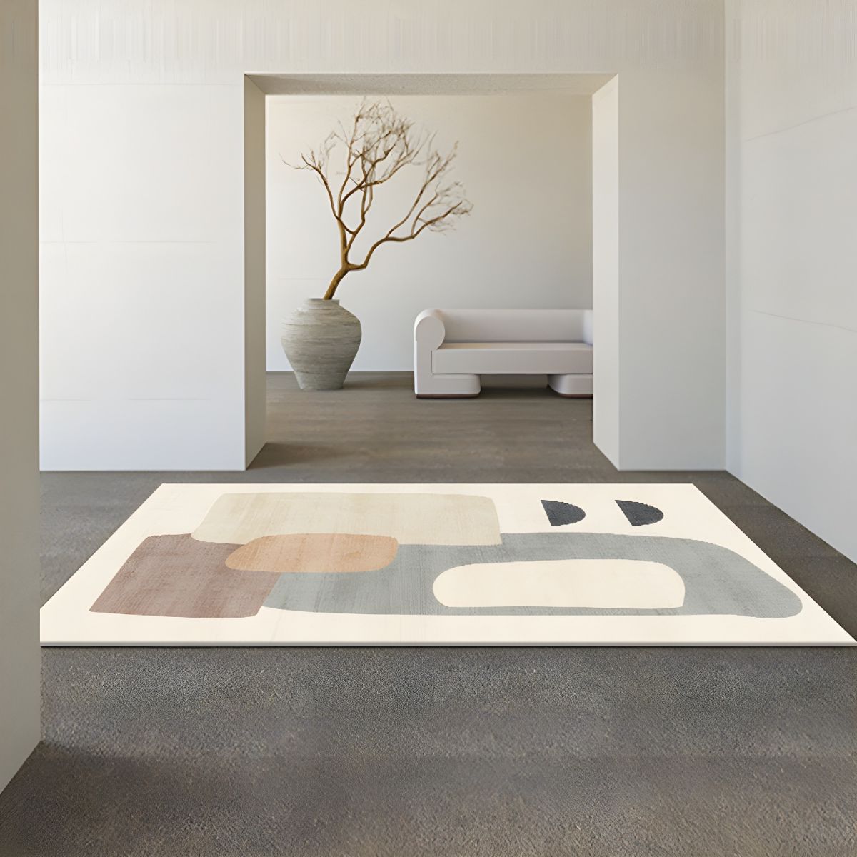 Colour Mix Scandinavian Interior Polyester Rug | Larveno