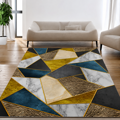 Colourful Geometric Area Rug for Modern Living Spaces | Cendora