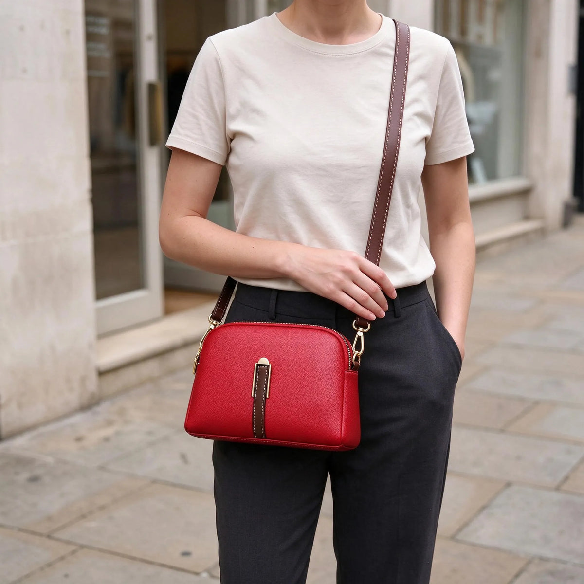 Compact Shell Shape Crossbody Bag