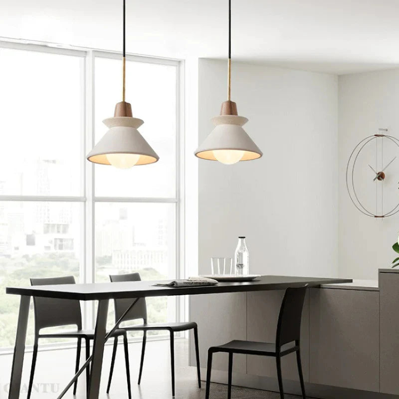 Concrete Cone Pendant Light Scandinavian Style | Parvix