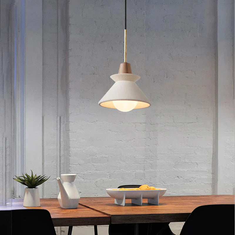 Concrete Cone Pendant Light Scandinavian Style | Parvix