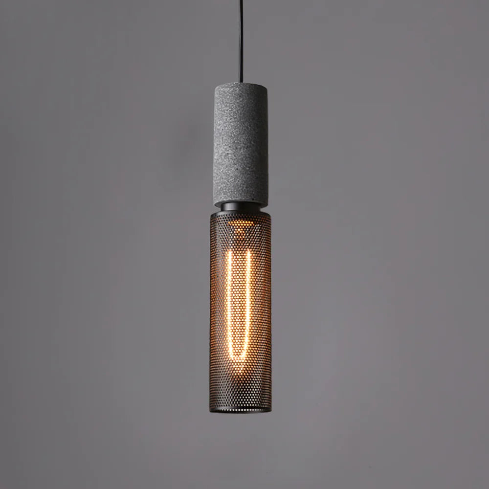 Concrete Cylinder Pendant Light in Urban Design | Valnora