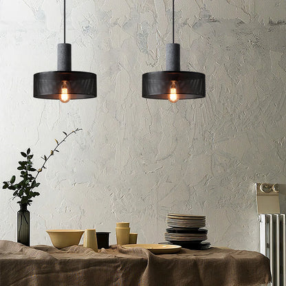 Concrete Cylinder Pendant Light in Urban Design | Valnora
