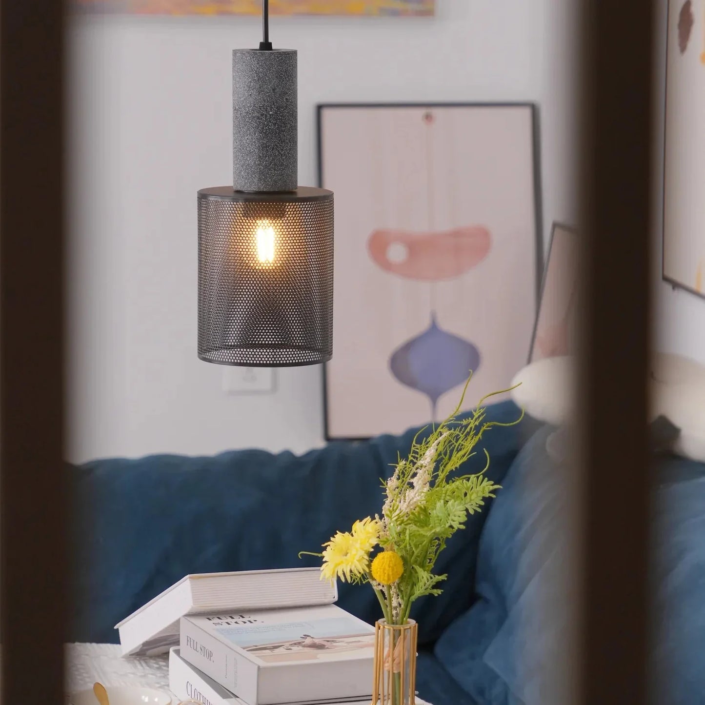 Concrete Cylinder Pendant Light in Urban Design | Valnora