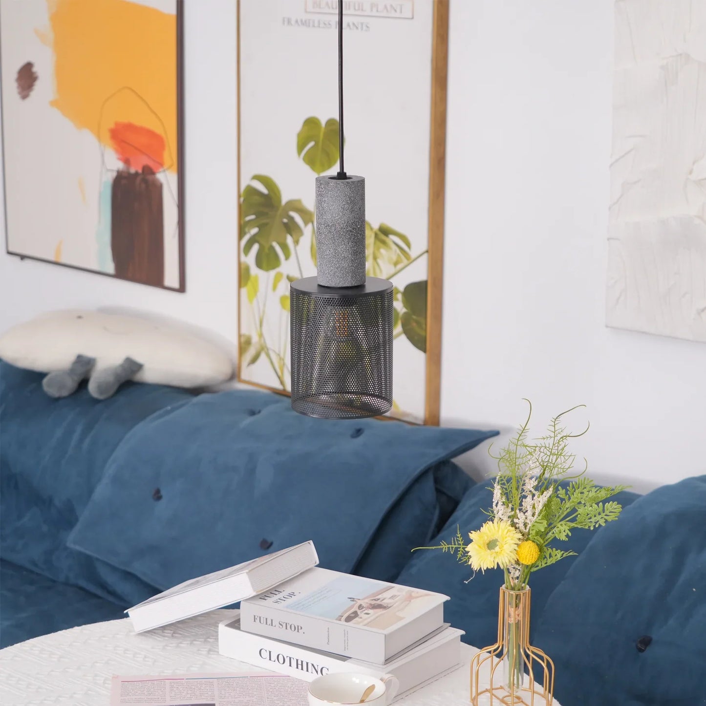 Concrete Cylinder Pendant Light in Urban Design | Valnora