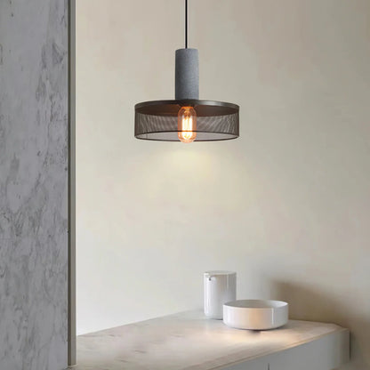 Concrete Cylinder Pendant Light in Urban Design | Valnora