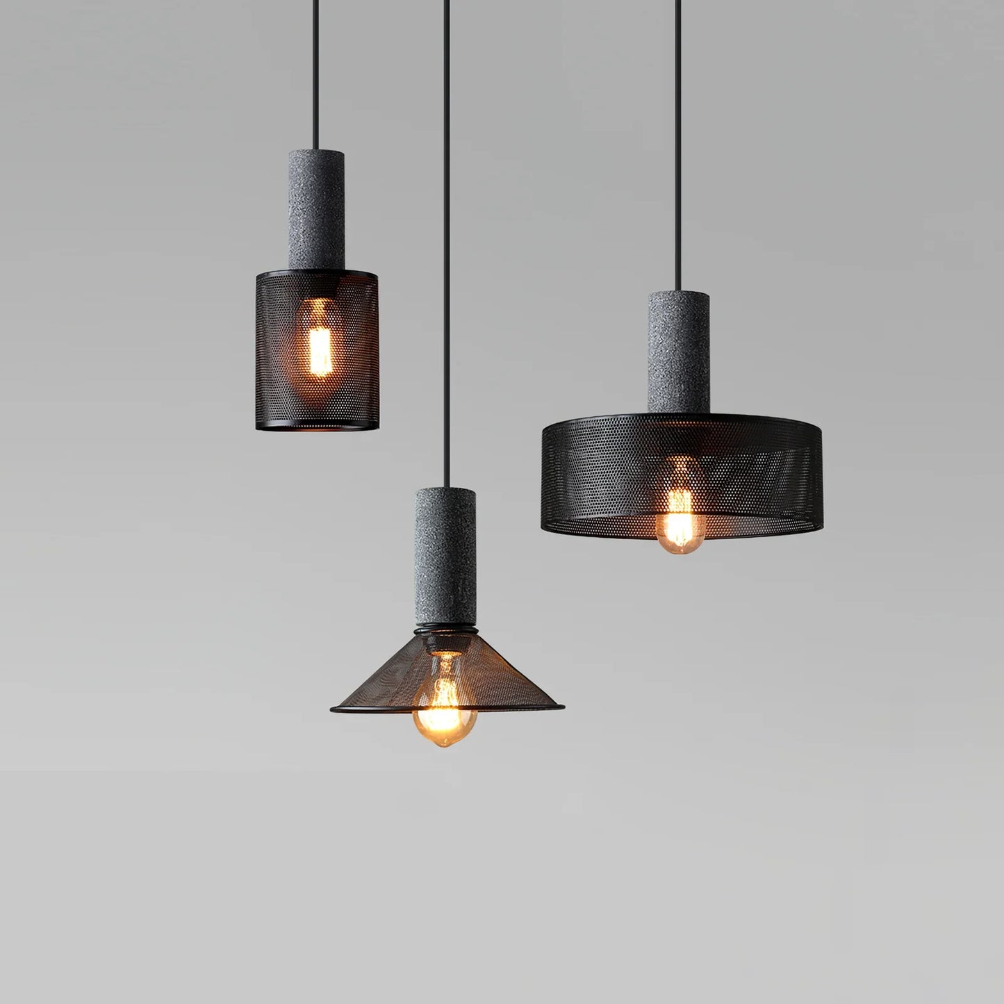 Concrete Cylinder Pendant Light in Urban Design | Valnora