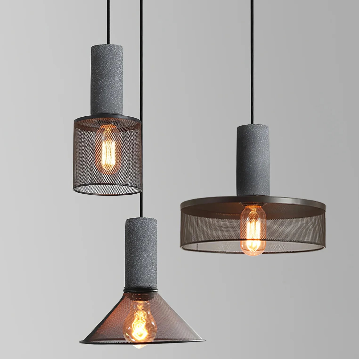 Concrete Cylinder Pendant Light in Urban Design | Valnora