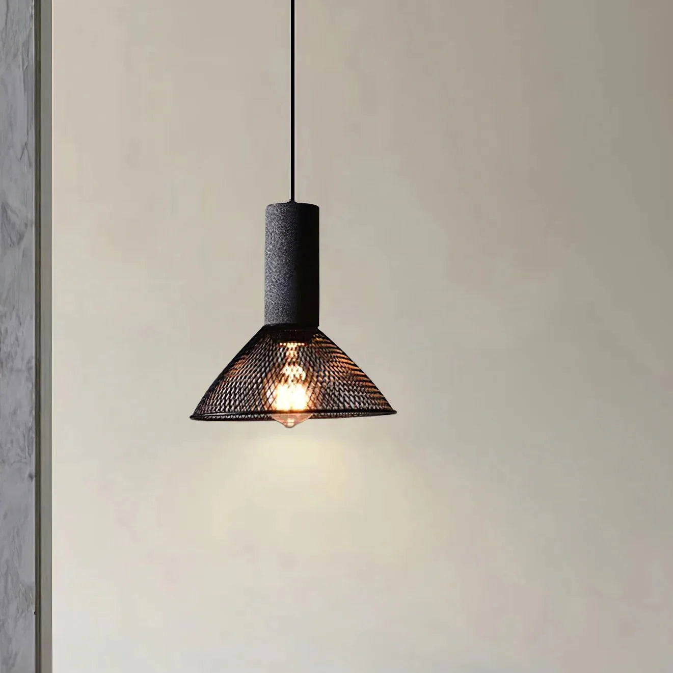Concrete Cylinder Pendant Light in Urban Design | Valnora