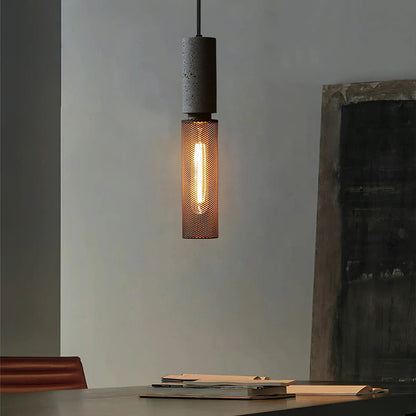 Concrete Cylinder Pendant Light in Urban Design | Valnora