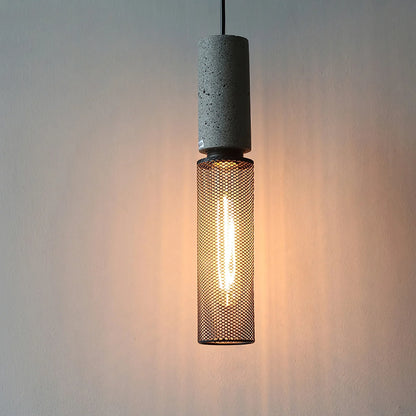 Concrete Cylinder Pendant Light in Urban Design | Valnora