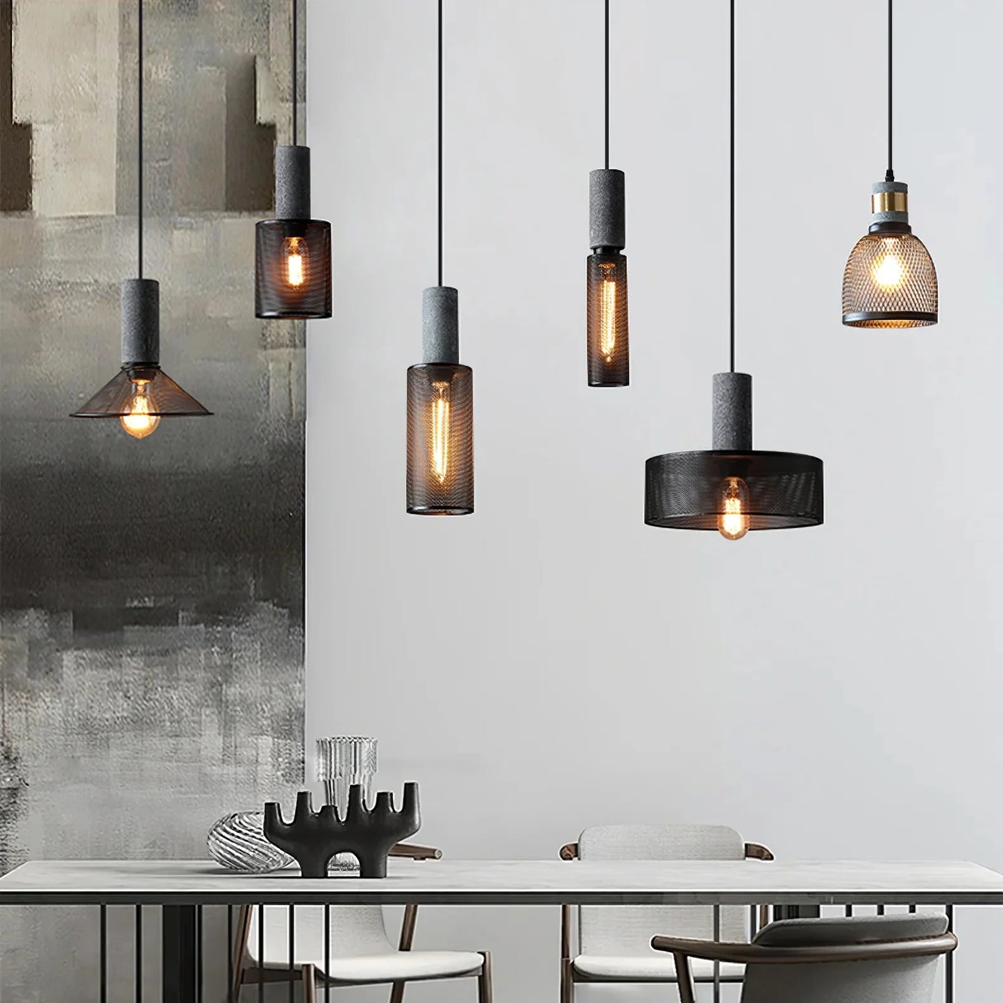 Concrete Cylinder Pendant Light in Urban Design | Valnora