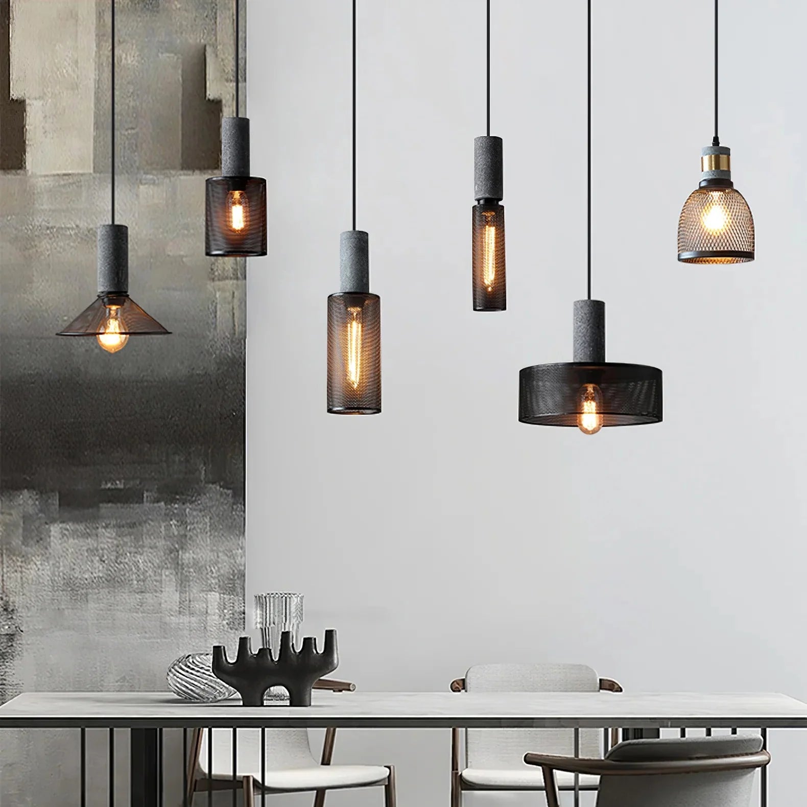 Concrete Cylinder Pendant Light in Urban Design | Valnora