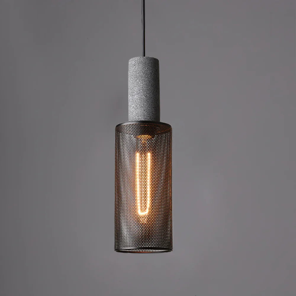 Concrete Cylinder Pendant Light in Urban Design | Valnora