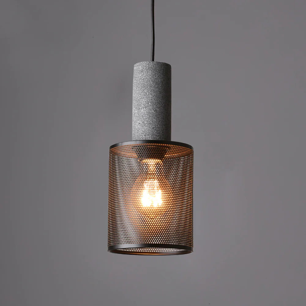 Concrete Cylinder Pendant Light in Urban Design | Valnora