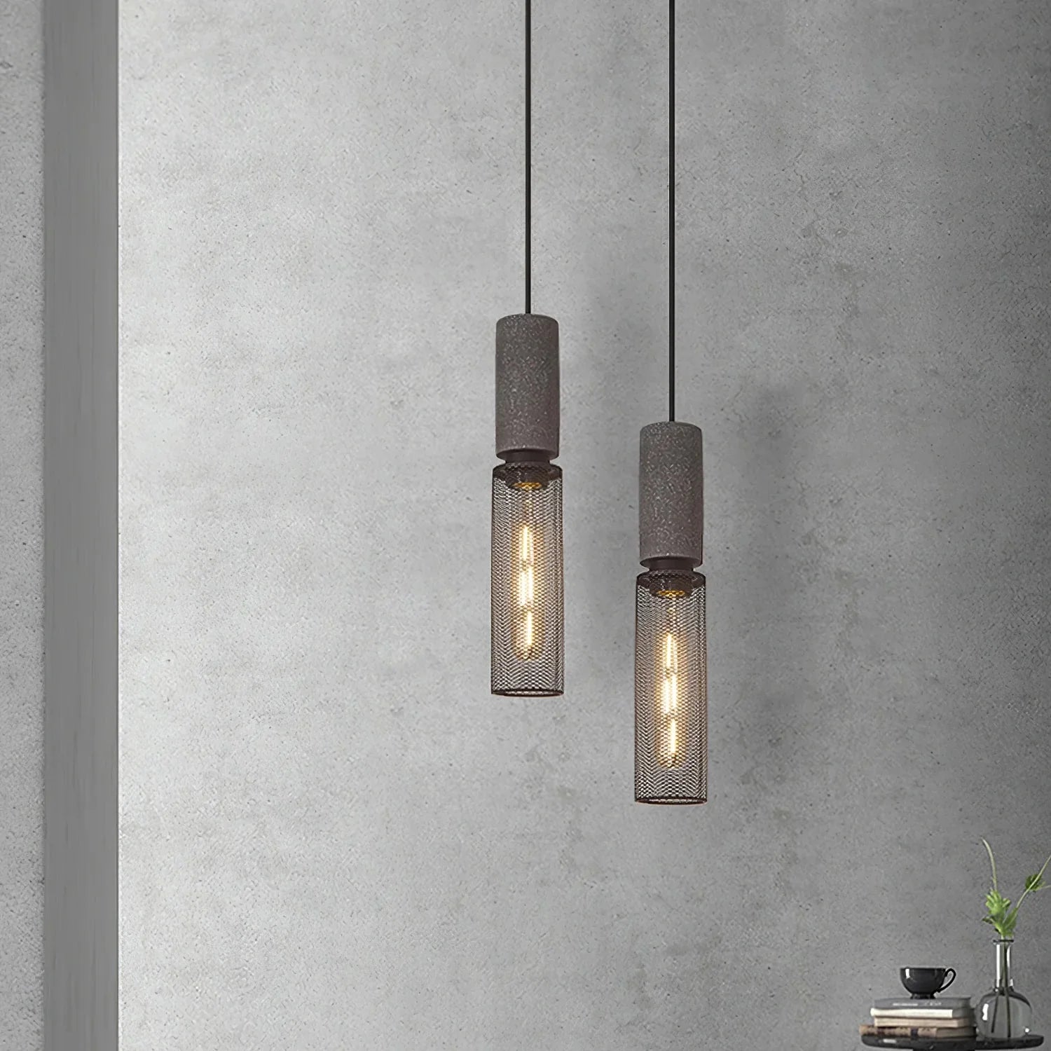 Concrete Cylinder Pendant Light in Urban Design | Valnora