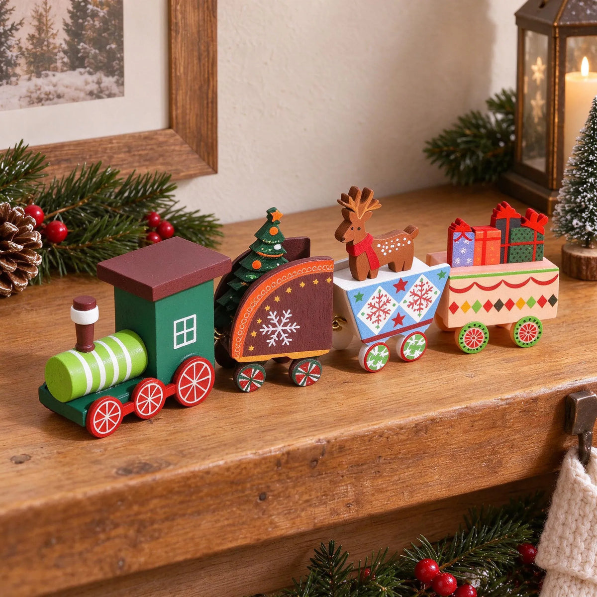 Connected Carriage Christmas Train Ornament