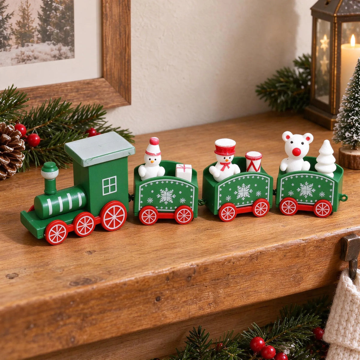 Connected Carriage Christmas Train Ornament