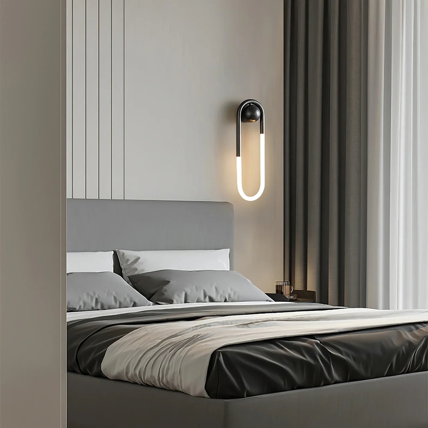 Contemporary Brass Loop LED Wall Light for Interiors | Loopra