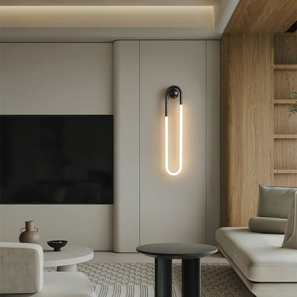 Contemporary Brass Loop LED Wall Light for Interiors | Loopra