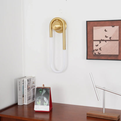 Contemporary Brass Loop LED Wall Light for Interiors | Loopra