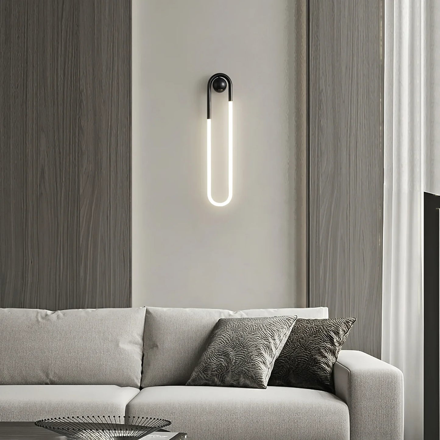 Contemporary Brass Loop LED Wall Light for Interiors | Loopra