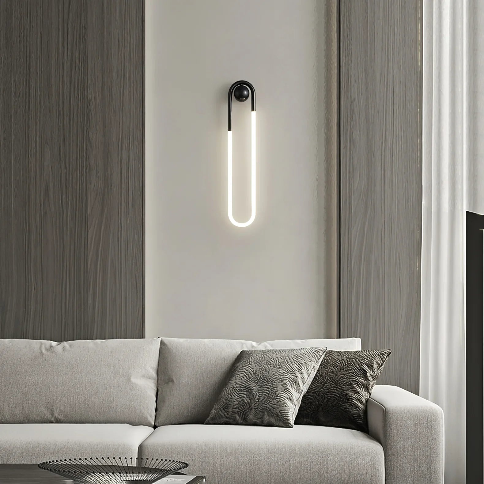 Contemporary Brass Loop LED Wall Light for Interiors | Loopra