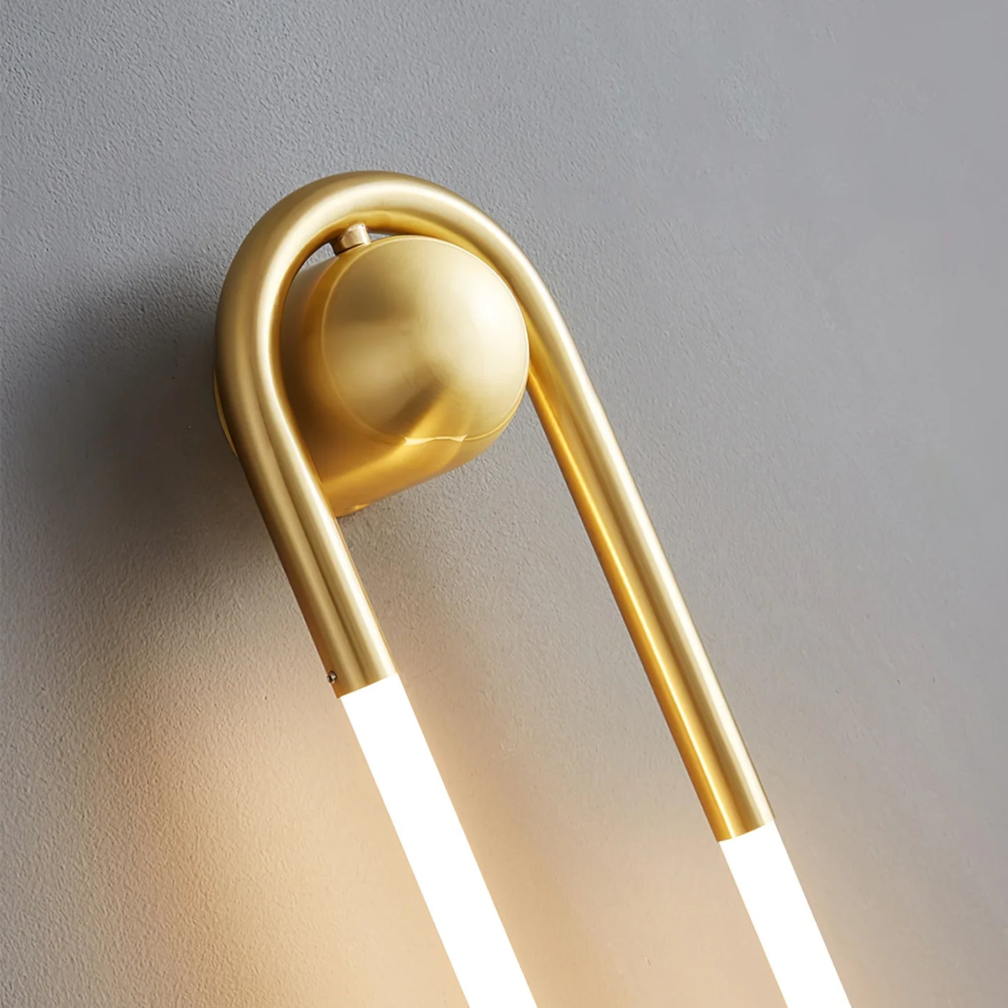 Contemporary Brass Loop LED Wall Light for Interiors | Loopra