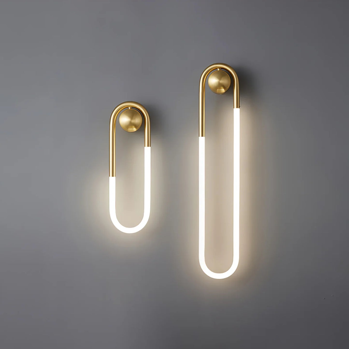 Contemporary Brass Loop LED Wall Light for Interiors | Loopra