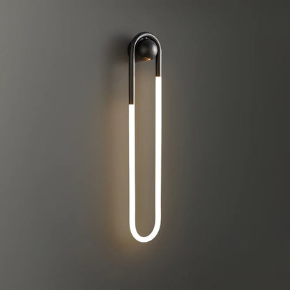 Contemporary Brass Loop LED Wall Light for Interiors | Loopra