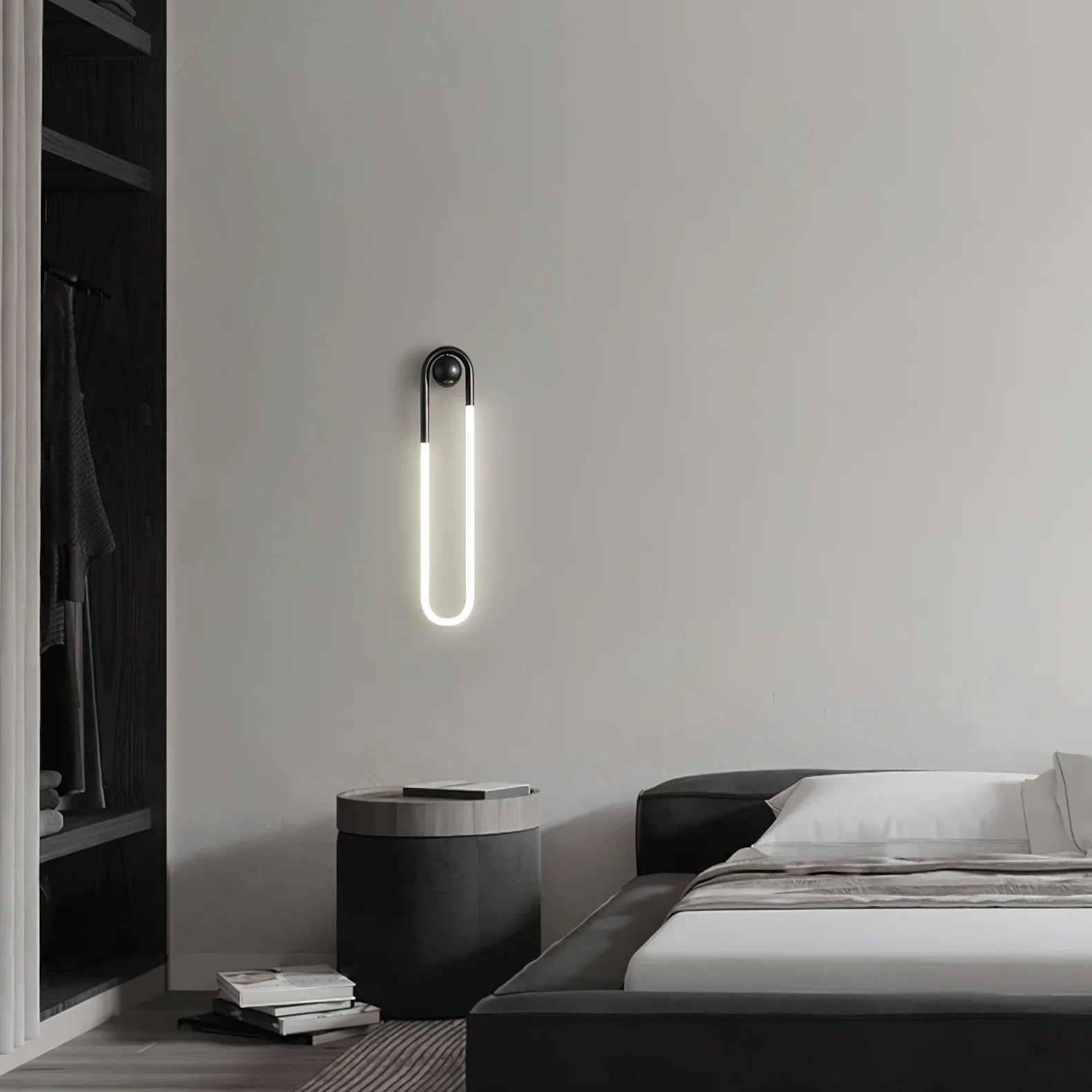 Contemporary Brass Loop LED Wall Light for Interiors | Loopra