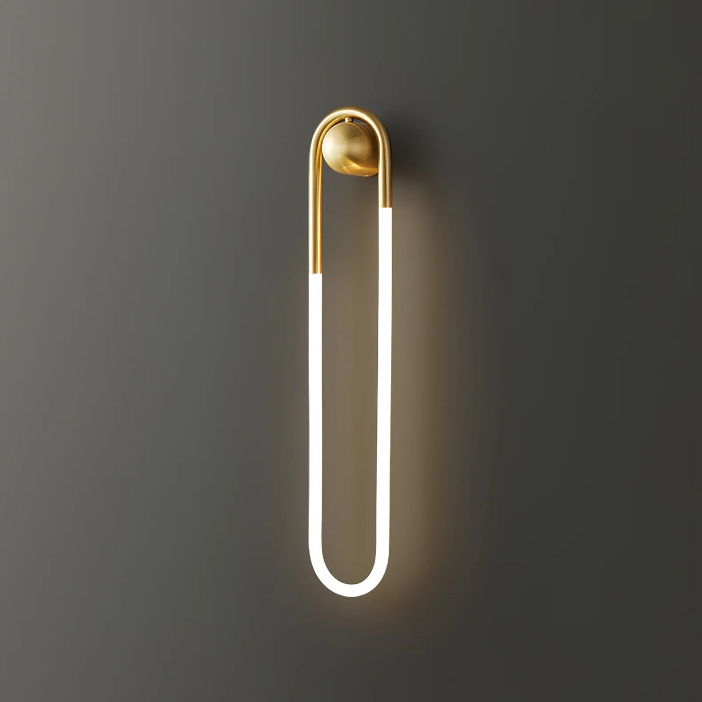 Contemporary Brass Loop LED Wall Light for Interiors | Loopra