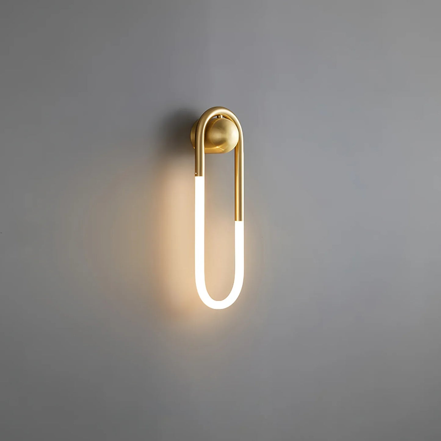 Contemporary Brass Loop LED Wall Light for Interiors | Loopra