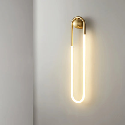 Contemporary Brass Loop LED Wall Light for Interiors | Loopra