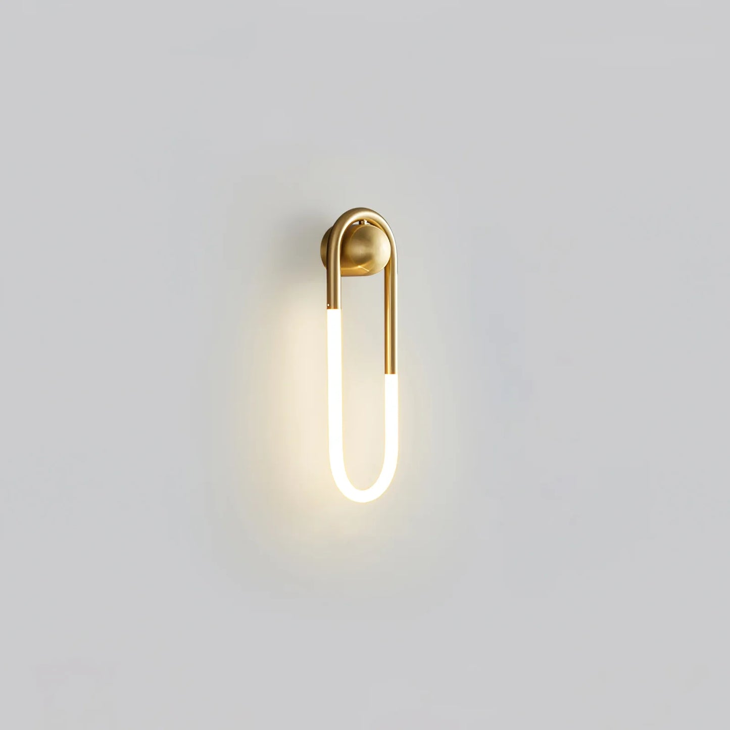Contemporary Brass Loop LED Wall Light for Interiors | Loopra