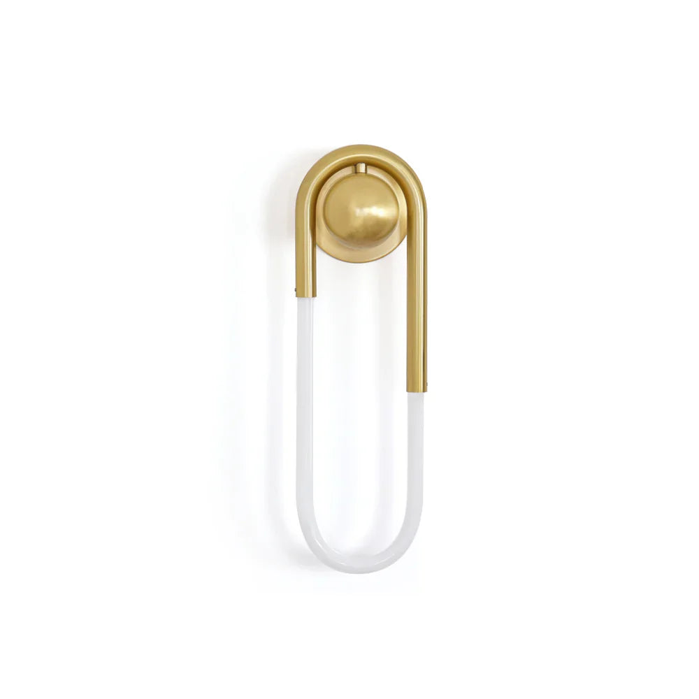 Contemporary Brass Loop LED Wall Light for Interiors | Loopra